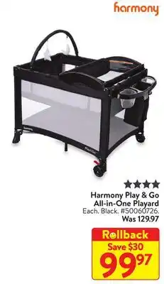 Walmart Harmony play & go all-in-one playard offer
