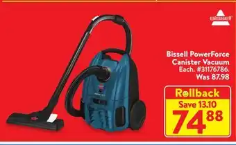 Walmart Bissell powerforce canister vacuum offer