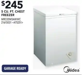 Lowe's Midea 5 cu. ft. chest freezer offer