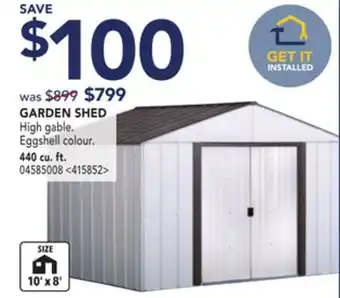 Lowe's Garden shed offer