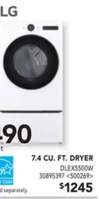 Lowe's Lg 7.4 cu. ft. dryer offer