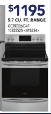 Lowe's Frigidaire gallery 5.7 cu. ft range offer