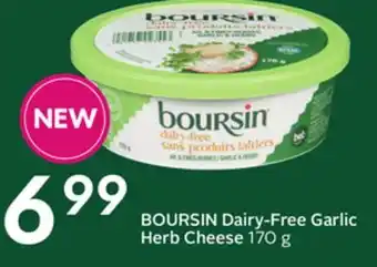 Sobeys Dairy-free garlic herb cheese offer