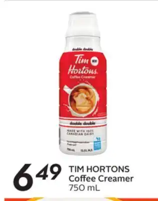 Sobeys Tim hortons coffee creamer offer