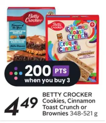 Sobeys Cookies, cinnamon toast crunch or brownies offer