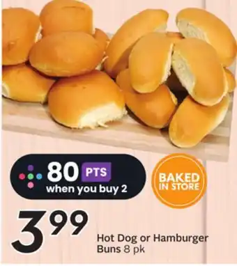 Sobeys Hot dog or hamburger buns offer