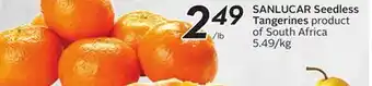 Sobeys Sanlucar seedless tangerines offer