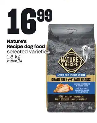 Loblaws Nature's recipe dog food, 1.8 kg offer