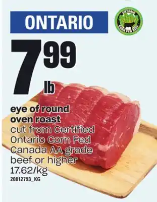 Loblaws Eye of round oven roast offer