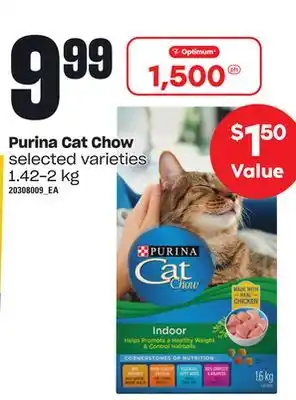 Loblaws Purina cat chow, 1.42-2 kg offer
