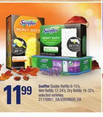 Loblaws Swiffer duster refills 6-10's, wet refills 12-24's, dry refills 16-32's offer