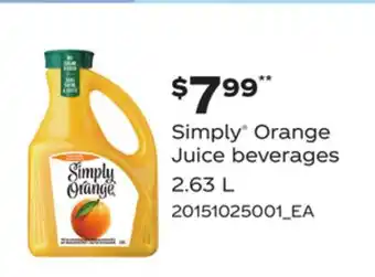 Loblaws Simply orange juice beverages, 2.63 l offer