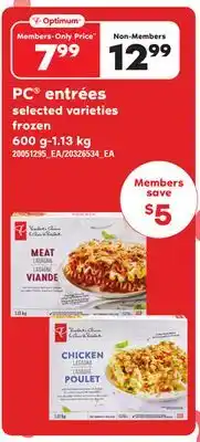 Loblaws Pc entrées, 600 g-1.13 kg offer
