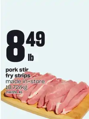 Loblaws Pork stir fry strips offer