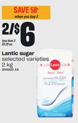 Loblaws Lantic sugar, 2 kg offer