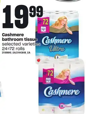 Loblaws Cashmere bathroom tissue, 24=72 rolls offer