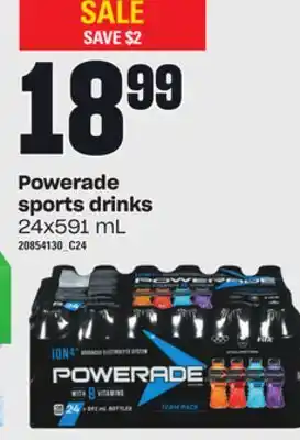 Loblaws Powerade sports drinks, 24x591 ml offer