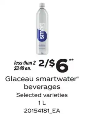 Loblaws Glaceau smartwater beverages, 1 l offer