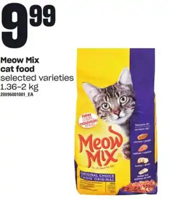 Loblaws Meow mix cat food, 1.36-2 kg offer