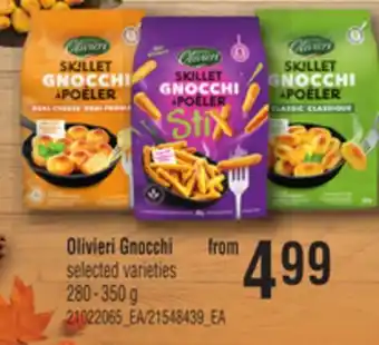 Loblaws Olivieri gnocchi, 280 - 350 g offer
