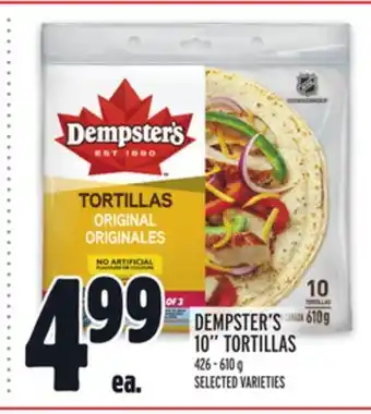 Metro Dempster's 10 tortillas offer