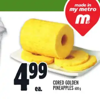 Metro Cored golden pineapples offer