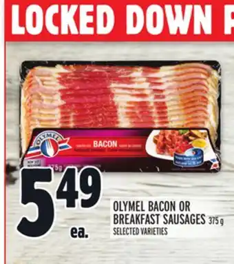 Metro Olymel bacon or breakfast sausages offer