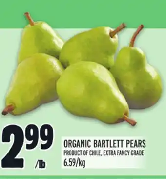 Metro Organic bartlett pears offer