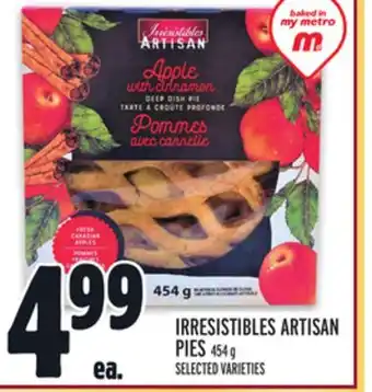 Metro Irresistibles artisan pies offer