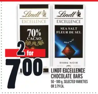 Metro Lindt excellence chocolate bars offer