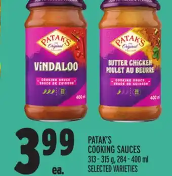 Metro Patak's cooking sauces offer