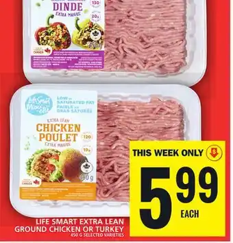 Food Basics Life smart extra lean ground chicken or turkey offer