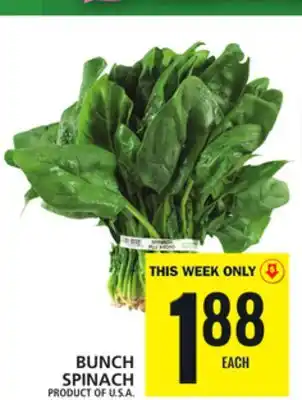 Food Basics Bunch spinach offer