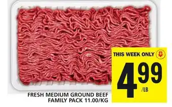 Food Basics Fresh medium ground beef family pack offer