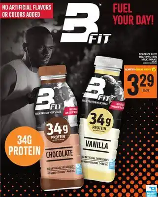 Food Basics Beatrice b fit high protein milk shake offer