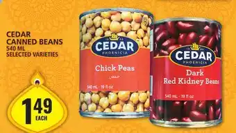 Food Basics Cedar canned beans offer