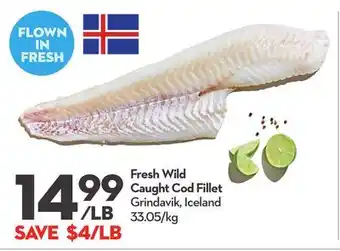 Longo's Fresh wild caught cod fillet offer