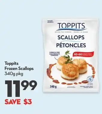 Longo's Toppits frozen scallops offer