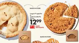 Longo's Longo's 9 apple pie or apple crumble pie offer