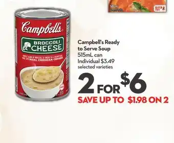 Longo's Campbell's ready to serve soup offer