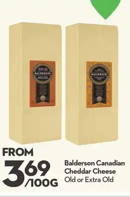 Longo's Balderson canadian cheddar cheese offer