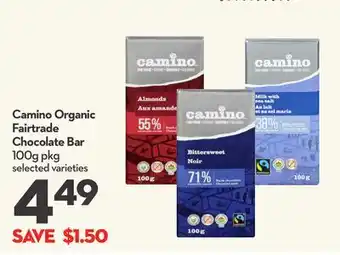 Longo's Camino organic fairtrade chocolate bar offer