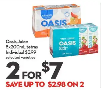 Longo's Oasis juice offer
