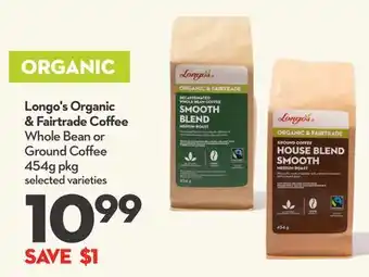 Longo's Longo's organic & fairtrade coffee offer