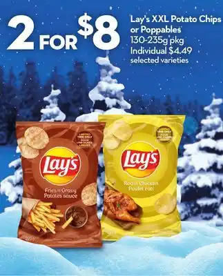 Longo's Lay's xxl potato chips or poppables offer
