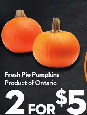 Longo's Fresh pie pumpkins offer