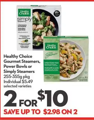 Longo's Healthy choice gourmet steamers, power bowls or simply steamers offer