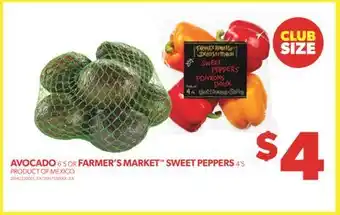 Real Canadian Superstore Avocado, 6's or farmer's market sweet peppers, 4's offer