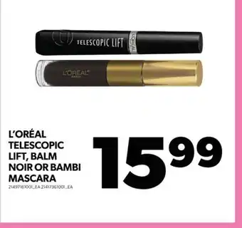 Real Canadian Superstore L'oréal telescopic lift, balm noir or bambi mascara offer