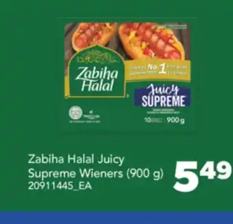 Real Canadian Superstore Zabiha halal juicy supreme wieners, 900 g offer